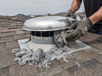 Cleaning Dryer Vent On Roof in Montclair