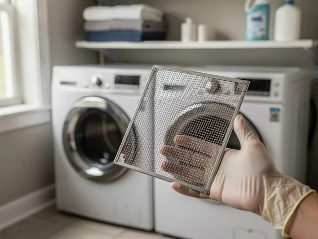 Montclair Dryer Vent Cleaning specialist performing detailed lint trap cleaning service in Montclair