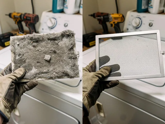 Professional lint trap cleaning by Montclair Dryer Vent Cleaning in Montclair