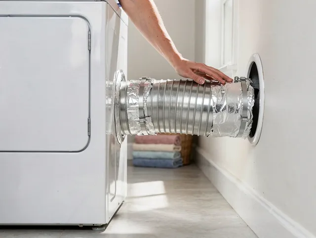 Professional dryer vent hose installation by Montclair Dryer Vent Cleaning in Montclair
