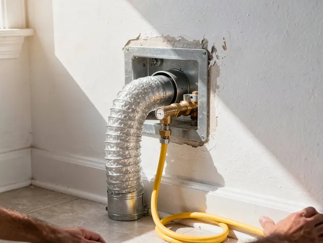Montclair Dryer Vent Cleaning certified technician performing specialized gas dryer vent cleaning in Montclair